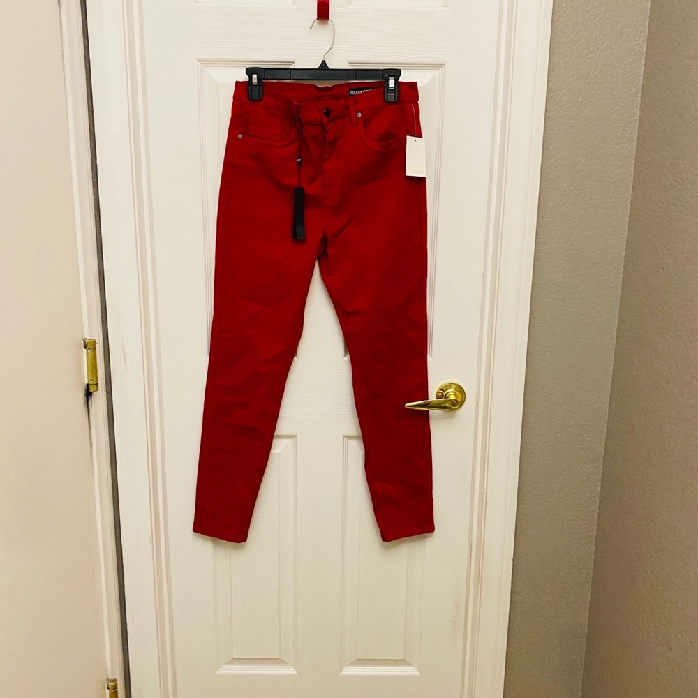 BLANKNYC Denim Red Skinny Ankle Jeans NWT NEW 30 - Picture 3 of 3